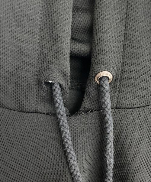 CHROME HEARTS（クロムハーツ）CHROME HEARTS (クロムハーツ) レザーパイピング袖ラインロゴパーカー ブラック サイズ:XLの古着・服飾アイテム