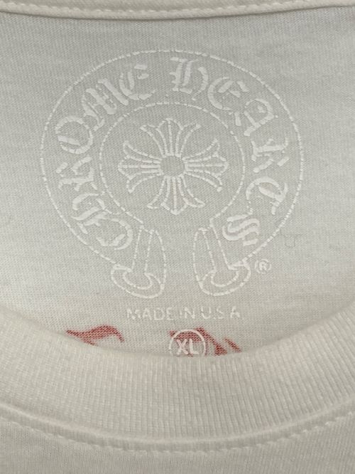 CHROME HEARTS（クロムハーツ）CHROME HEARTS (クロムハーツ) ロゴポケットTシャツ ホワイト サイズ:XLの古着・服飾アイテム