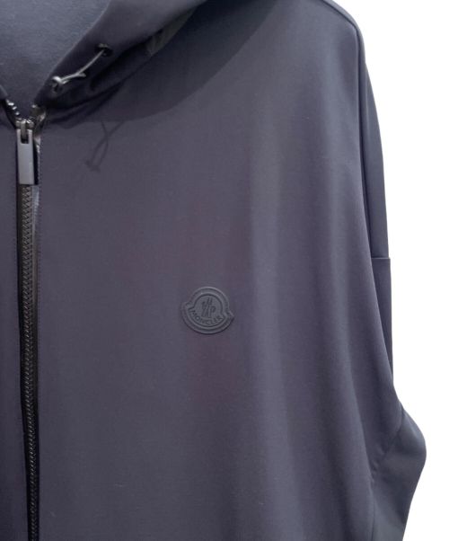 MONCLER（モンクレール）MONCLER (モンクレール) ZIP UP HOODIE ジャージー切替ジップアップパーカー ブラック サイズ:3XLの古着・服飾アイテム