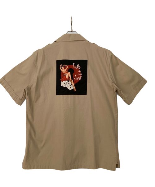 DOLCE & GABBANA（ドルチェ＆ガッバーナ）DOLCE & GABBANA (ドルチェ＆ガッバーナ) 半袖サファリシャツ ベージュ サイズ:40の古着・服飾アイテム