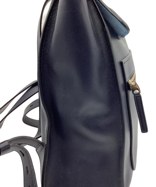 SMYTHSON（スマイソン）SMYTHSON (スマイソン) Heroスモールレザーバックパック ネイビーの古着・服飾アイテム