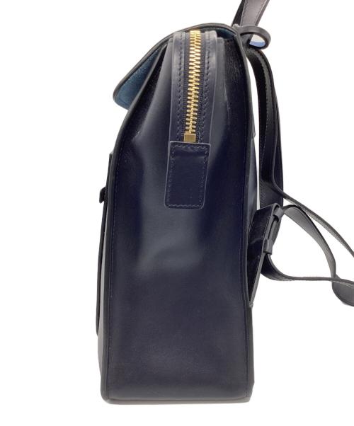 SMYTHSON（スマイソン）SMYTHSON (スマイソン) Heroスモールレザーバックパック ネイビーの古着・服飾アイテム