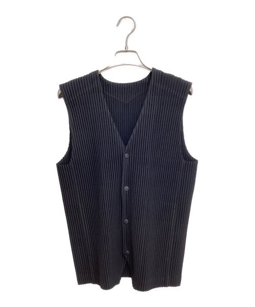 HOMME PLISSE ISSEY MIYAKE（オム プリッセ イッセイ ミヤケ）HOMME PLISSE ISSEY MIYAKE (オムプリッセ イッセイ ミヤケ) プリーツベスト ブラック サイズ:2の古着・服飾アイテム