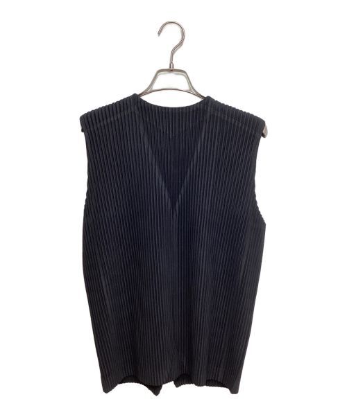 HOMME PLISSE ISSEY MIYAKE（オム プリッセ イッセイ ミヤケ）HOMME PLISSE ISSEY MIYAKE (オムプリッセ イッセイ ミヤケ) プリーツベスト ブラック サイズ:2の古着・服飾アイテム