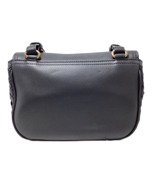 BOTTEGA VENETA（ボッテガベネタ）BOTTEGA VENETA (ボッテガベネタ) イントレチャートショルダーバッグ ブラックの古着・服飾アイテム