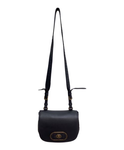 BOTTEGA VENETA（ボッテガベネタ）BOTTEGA VENETA (ボッテガベネタ) イントレチャートショルダーバッグ ブラックの古着・服飾アイテム