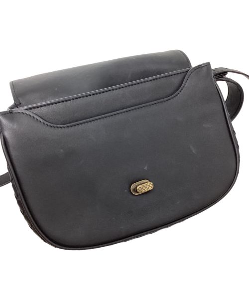 BOTTEGA VENETA（ボッテガベネタ）BOTTEGA VENETA (ボッテガベネタ) イントレチャートショルダーバッグ ブラックの古着・服飾アイテム