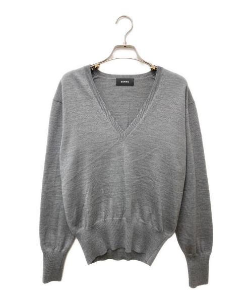 SINME（シンメ）SINME (シンメ) Vネックニット S23AW-08 グレー サイズ:Mの古着・服飾アイテム