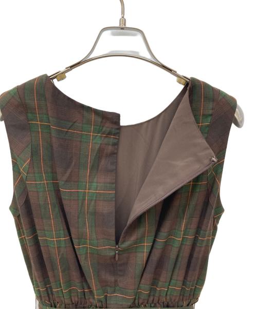 LOUNIE（ルーニー）LOUNIE (ルーニー) チェックワンピース ブラウン サイズ:38の古着・服飾アイテム