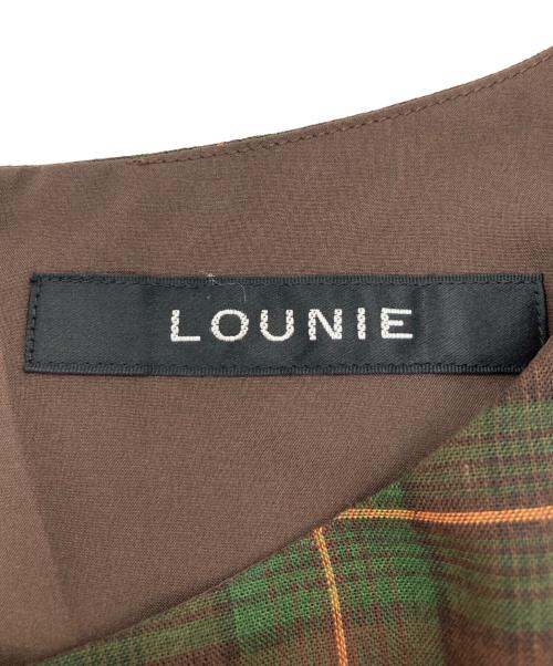 LOUNIE（ルーニー）LOUNIE (ルーニー) チェックワンピース ブラウン サイズ:38の古着・服飾アイテム
