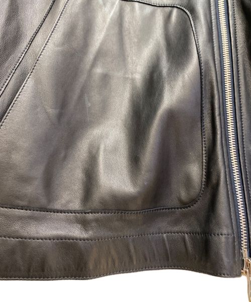 LOUIS VUITTON（ルイ ヴィトン）LOUIS VUITTON (ルイ ヴィトン) ラムレザージャケット ブラック サイズ:48の古着・服飾アイテム