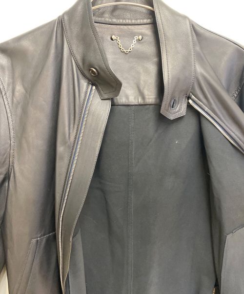 LOUIS VUITTON（ルイ ヴィトン）LOUIS VUITTON (ルイ ヴィトン) ラムレザージャケット ブラック サイズ:48の古着・服飾アイテム