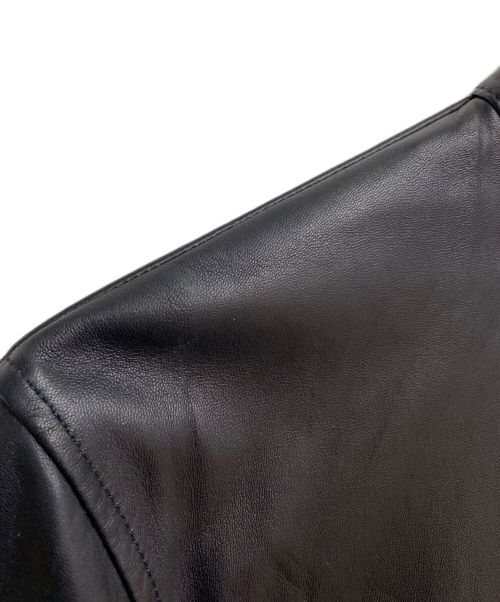 LOUIS VUITTON（ルイ ヴィトン）LOUIS VUITTON (ルイ ヴィトン) ラムレザージャケット ブラック サイズ:48の古着・服飾アイテム