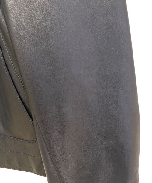 LOUIS VUITTON（ルイ ヴィトン）LOUIS VUITTON (ルイ ヴィトン) ラムレザージャケット ブラック サイズ:48の古着・服飾アイテム