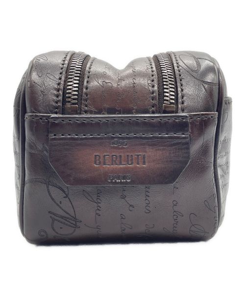 Berluti（ベルルッティ）Berluti (ベルルッティ) フォーミュラ 1003 スクリットポーチ ブラウンの古着・服飾アイテム