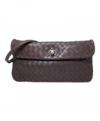 BOTTEGA VENETAボッテガベネタ）の古着「Intrecciato Shoulder Pochette（(イントレチャートショルダーポシェット）」｜ブラウン