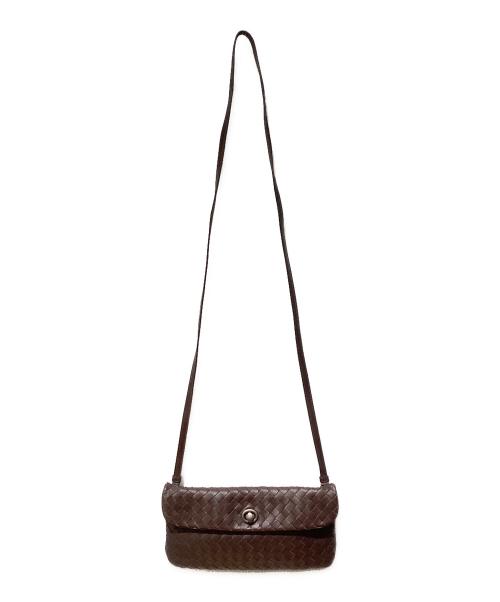 BOTTEGA VENETA（ボッテガベネタ）BOTTEGA VENETA (ボッテガベネタ) Intrecciato Shoulder Pochette（(イントレチャートショルダーポシェット） ブラウン サイズ:-の古着・服飾アイテム