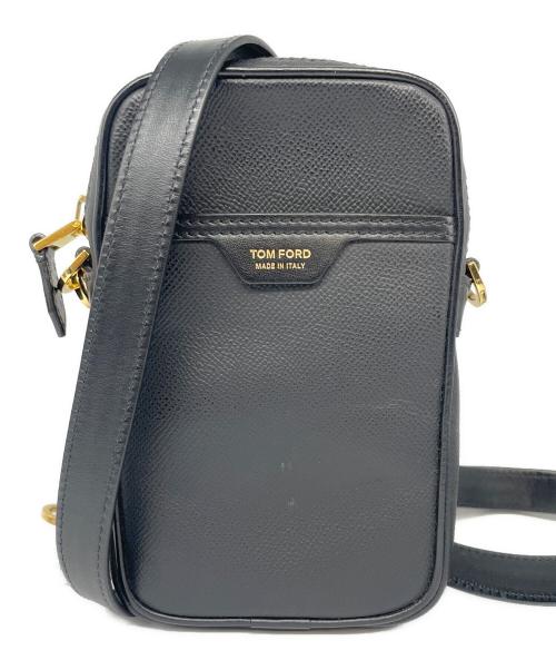 TOM FORD（トムフォード）TOM FORD (トムフォード) レザーショルダーバッグ/ショルダーポーチ ブラックの古着・服飾アイテム