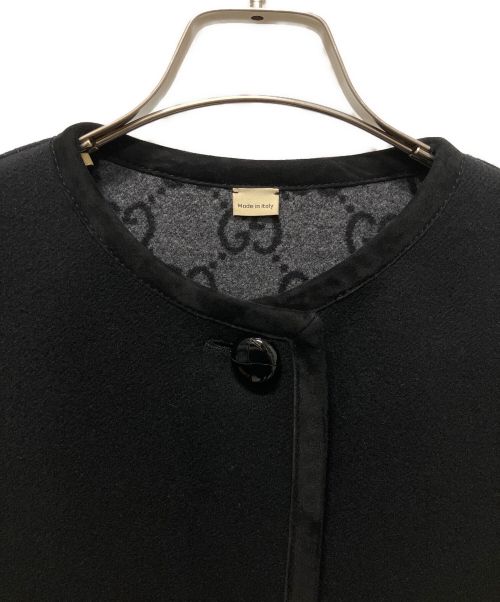 GUCCI（グッチ）GUCCI (グッチ) リバーシブルケープコート ブラック サイズ:36の古着・服飾アイテム