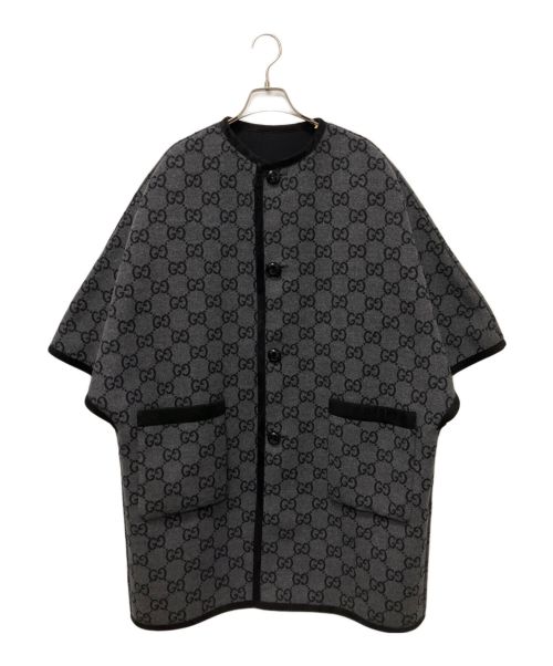 GUCCI（グッチ）GUCCI (グッチ) リバーシブルケープコート ブラック サイズ:36の古着・服飾アイテム