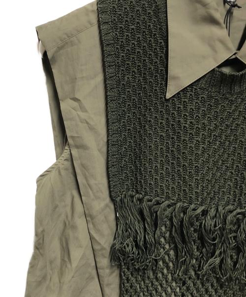 THE KEIJI（ザ・ケイジ）THE KEIJI (ザ・ケイジ) ノースリーブシャツ オリーブの古着・服飾アイテム