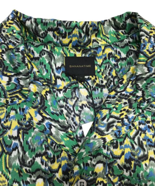 BANANATIME（バナナタイム）BANANATIME (バナナタイム) ABSTRACT HAWAIIAN GREEN HAWAIIAN SHIRT(アブストラクトハワイアングリーンハワイアンシャツ) グリーン サイズ:Mの古着・服飾アイテム