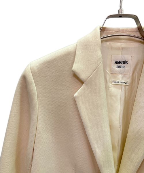 HERMES（エルメス）HERMES (エルメス) セリエボタン チェスター コート アイボリー サイズ:34の古着・服飾アイテム