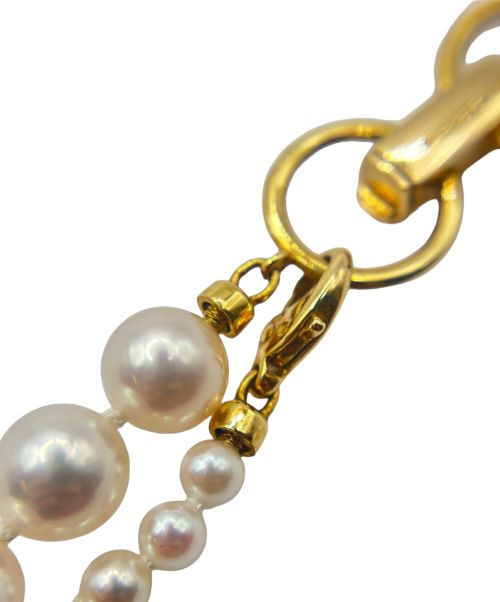 MIKIMOTO（ミキモト）MIKIMOTO (ミキモト) MIKIMOTO K18YG レイヤード ホースビット パール ネックレス 3.5-4.0mm/7.0-7.5mm サイズ:3.5-4.0mm/7.0-7.5mm/68.0cm/66.0cmの古着・服飾アイテム