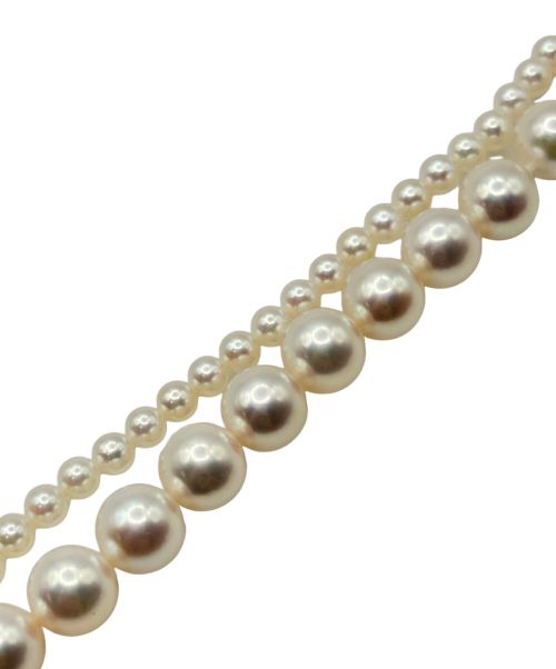 MIKIMOTO（ミキモト）MIKIMOTO (ミキモト) MIKIMOTO K18YG レイヤード ホースビット パール ネックレス 3.5-4.0mm/7.0-7.5mm サイズ:3.5-4.0mm/7.0-7.5mm/68.0cm/66.0cmの古着・服飾アイテム