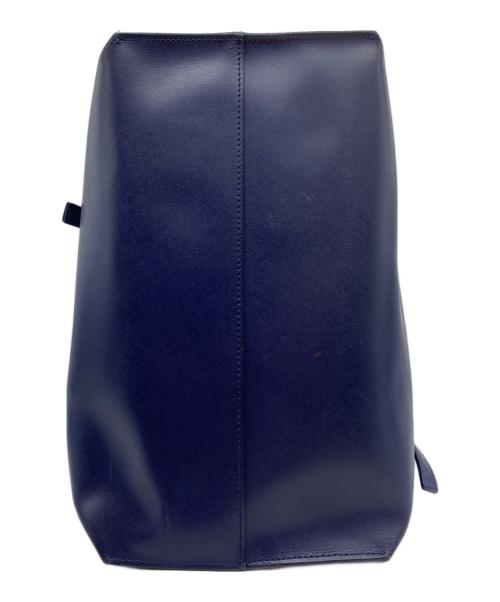 GIORGIO ARMANI（ジョルジョアルマーニ）GIORGIO ARMANI (ジョルジョアルマーニ) レザートートバッグ ブルーの古着・服飾アイテム