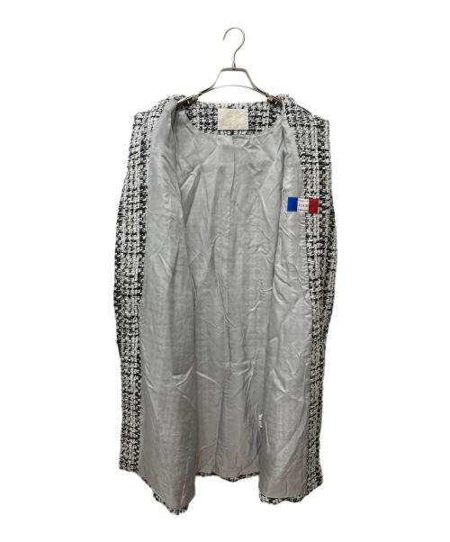 GRACE CLASS（グレースクラス）GRACE CLASS (グレースクラス) デニム切替ツイードコート  28169185 ブラック×グレー サイズ:38 未使用品の古着・服飾アイテム