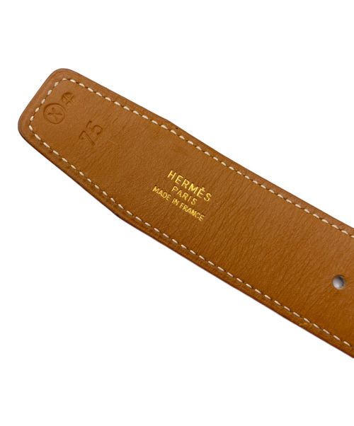 HERMES（エルメス）HERMES (エルメス) コンスタンスベルト ベージュ×ブラック サイズ:75cmの古着・服飾アイテム