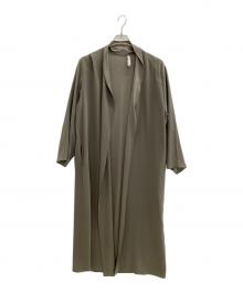 Col Pierrot（コルピエロ）の古着「サテンロングカーディガン」｜カーキ