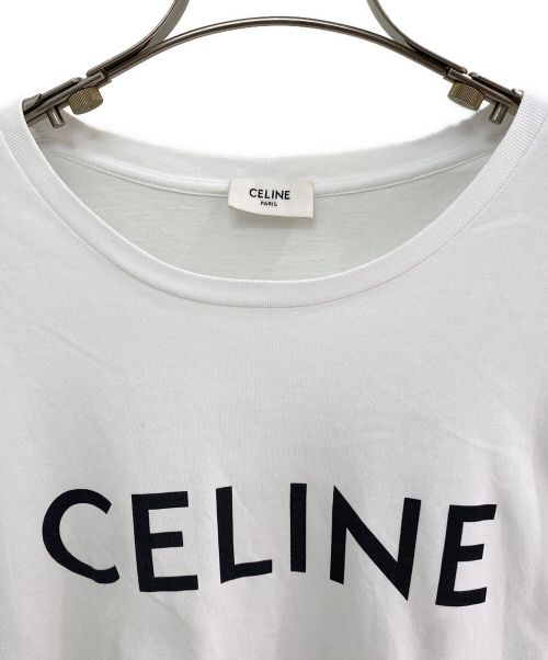CELINE（セリーヌ）CELINE (セリーヌ) コットンロゴTシャツ ホワイト サイズ:Ｓ　の古着・服飾アイテム