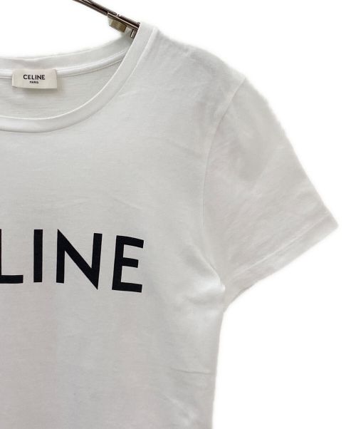 CELINE（セリーヌ）CELINE (セリーヌ) コットンロゴTシャツ ホワイト サイズ:Ｓ　の古着・服飾アイテム