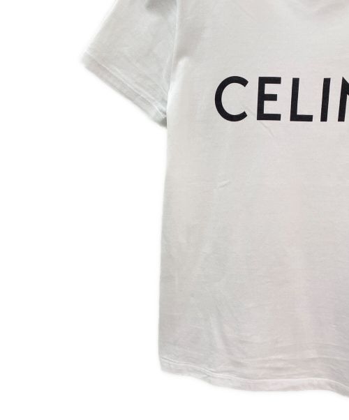 CELINE（セリーヌ）CELINE (セリーヌ) コットンロゴTシャツ ホワイト サイズ:Ｓ　の古着・服飾アイテム