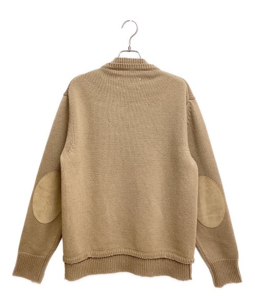 Maison Margiela（メゾンマルジェラ）Maison Margiela (メゾンマルジェラ) elbow patch knit（エルボーパッチニット） ベージュ サイズ:Sの古着・服飾アイテム