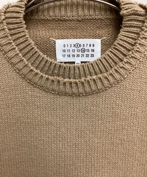 Maison Margiela（メゾンマルジェラ）Maison Margiela (メゾンマルジェラ) elbow patch knit（エルボーパッチニット） ベージュ サイズ:Sの古着・服飾アイテム