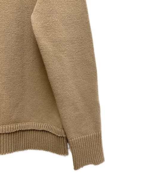 Maison Margiela（メゾンマルジェラ）Maison Margiela (メゾンマルジェラ) elbow patch knit（エルボーパッチニット） ベージュ サイズ:Sの古着・服飾アイテム