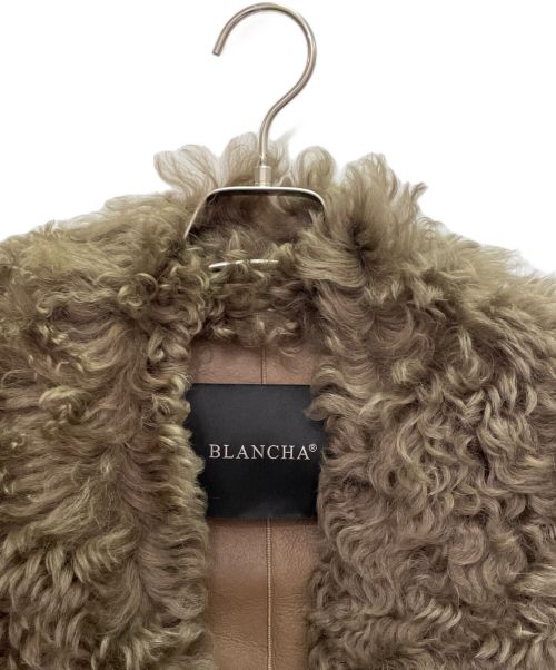 BLANCHA（ブランカ）BLANCHA (ブランカ) ムートンベスト MOUTON VEST ブラウン サイズ:FREEの古着・服飾アイテム