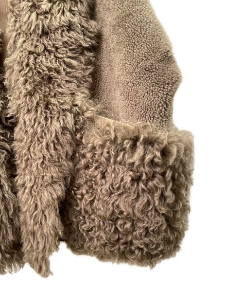BLANCHA（ブランカ）BLANCHA (ブランカ) ムートンベスト MOUTON VEST ブラウン サイズ:FREEの古着・服飾アイテム