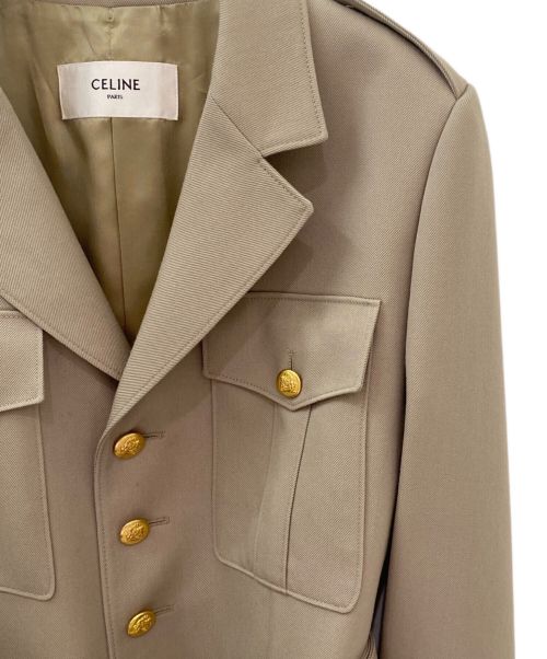 CELINE（セリーヌ）CELINE (セリーヌ) サファリ ミリタリージャケット ベージュ サイズ:42の古着・服飾アイテム
