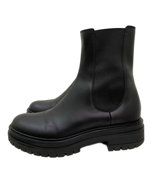 Gianvito Rossi（ジャンヴィト ロッシ）Gianvito Rossi (ジャンヴィト・ロッシ) サイドゴアブーツ ブラック サイズ:38の古着・服飾アイテム