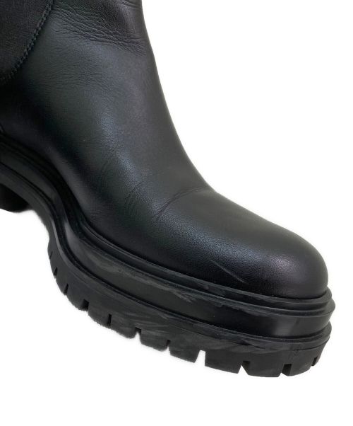 Gianvito Rossi（ジャンヴィト ロッシ）Gianvito Rossi (ジャンヴィト・ロッシ) サイドゴアブーツ ブラック サイズ:38の古着・服飾アイテム
