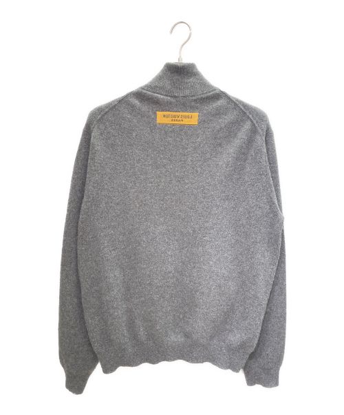 LOUIS VUITTON（ルイ ヴィトン）LOUIS VUITTON (ルイ ヴィトン) インサイドアウト ジップアップニット グレー サイズ:Lの古着・服飾アイテム