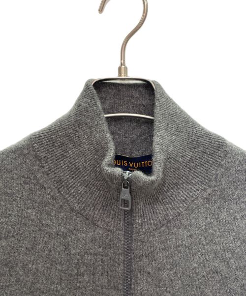 LOUIS VUITTON（ルイ ヴィトン）LOUIS VUITTON (ルイ ヴィトン) インサイドアウト ジップアップニット グレー サイズ:Lの古着・服飾アイテム
