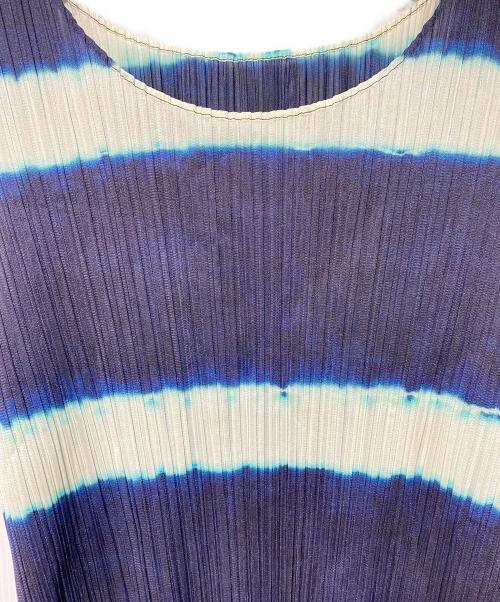 PLEATS PLEASE（プリーツプリーズ）PLEATS PLEASE (プリーツプリーズ) グラデーションノースリーブカットソー ブルー サイズ:4の古着・服飾アイテム
