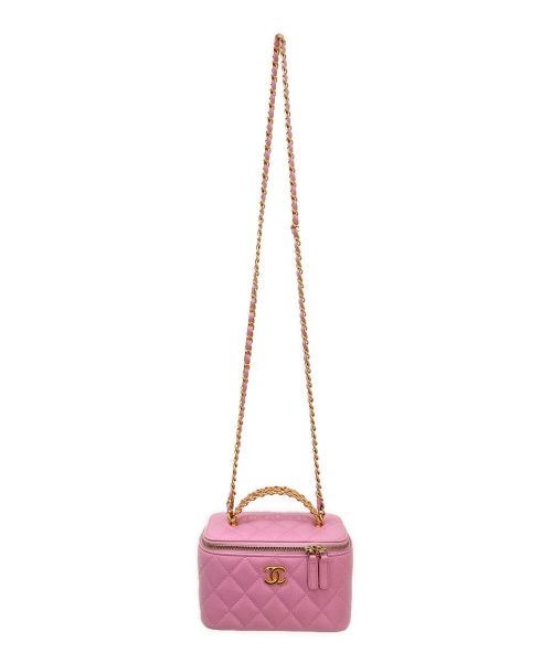 CHANEL（シャネル）CHANEL (シャネル) スモールバニティケース ピンクの古着・服飾アイテム