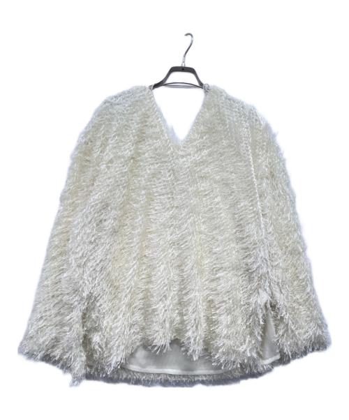 CLANE（クラネ）CLANE (クラネ) ダブル フェイス フリンジ トップス アイボリー サイズ:2の古着・服飾アイテム