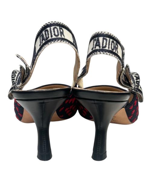 Christian Dior（クリスチャン ディオール）Christian Dior (クリスチャン ディオール) ポップハート スリングバックヒール ネイビー サイズ:38の古着・服飾アイテム